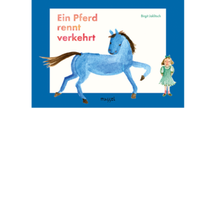 Ein Pferd rennt verkehrt